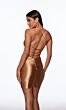Alyce Paris 40123 Lace-Up Back Fitted Satin Dress