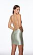 Alyce Paris 40123 Lace-Up Back Fitted Satin Dress