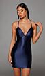 Alyce Paris 40123 Lace-Up Back Fitted Satin Dress