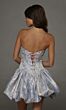 Alyce Paris 30091 Drop Waist Floral Jacquard Strapless Dress