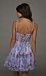 Alyce Paris 30113 Ruffle Skirt Floral Print Mesh Dress