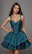 Alyce Paris 30122 Basque Waist Dragonfly Taffeta Dress