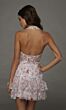 Alyce Paris 30128 Halter Neckline Pink 3D Flower Dress