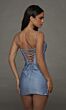 Alyce Paris 40146 3D Floral Neckline French Blue Sparkle Jersey Dress