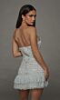 Alyce Paris 40156 Ruffle Hem Trumpet-Style Silver Dress