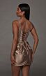 Alyce Paris 40160 Illusion Bodice Fitted Mocha Dress