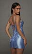 Alyce Paris 40163 Lace-Up Corset Metallic Satin Periwinkle Dress