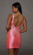 Alyce Paris 40176 Exposed Back Fitted Neon Pink Dress