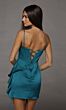 Alyce Paris 40190 Faux Wrap Skirt Fitted Soft Satin Dress