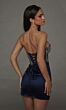 Alyce Paris 40193 Illusion Corset Stretch Satin Silver Dress