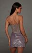 Alyce Paris 40195 Slit Skirt Fitted Gold Latte Dress