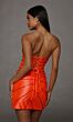 Alyce Paris 40201 Front Keyholes Electric Orange Satin Dress