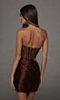 Alyce Paris 40204 Side Cutout Espresso Satin Dress
