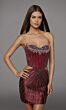 Alyce Paris 40211 Side Cutouts Fitted Satin Strapless Dress