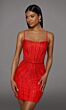 Alyce Paris 40220 Lace-Up Back Ocean Blue Shiny Jersey Dress