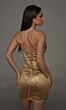 Alyce Paris 40228 Beaded Corset 2-Piece Purple Satin Dress