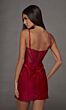 Alyce Paris 40229 Draped Skirt Claret Sparkle Jersey Dress