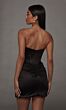 Alyce Paris 40236 Beaded Neckline Black Stretch Satin Dress