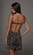 Alyce Paris 40237 Exposed Back Floral Beaded Black Multicolor Dress