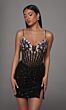 Alyce Paris 40238 Floral Corset Fitted Black Dress