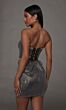 Alyce Paris 40242 Side Cutout Crystal Mesh Silver Dress