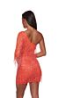 Alyce Paris 4646 Beaded Fringe One Sleeve Dress
