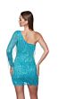 Alyce Paris 4646 Beaded Fringe One Sleeve Dress