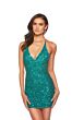 Alyce Paris 84001 Criss Cross Back Sequin Dress