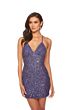 Alyce Paris 84000 Strappy Back V-Neck Dress