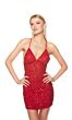 Alyce Paris 84000 Strappy Back V-Neck Dress
