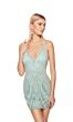 Alyce Paris 84006 Crisscross Back V-Neck Dress