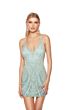 Alyce Paris 84006 Crisscross Back V-Neck Dress