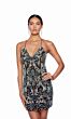 Alyce Paris 84015 Beaded Cutout Lace-Up Back Dress