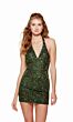 Alyce Paris 84016 Illusion Sides Halter Neck Dress