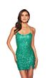 Alyce Paris 84002 Scoop Neckline Lace-Up Sequin Dress