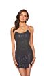 Alyce Paris 84002 Scoop Neckline Lace-Up Sequin Dress