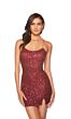 Alyce Paris 84002 Scoop Neckline Lace-Up Sequin Dress