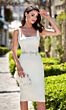 Alyce Paris 70010 Square Neck V-Back Dress
