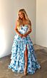 Ava Presley 26441 Beaded Sweetheart Neck Tiered Ruffle Skirt Dress