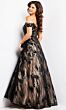 Jovani 24557 Black Nude Dress