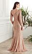 Alyce Paris 27523 Slit Skirt Long Sleeve Dress