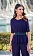 Alyce Paris 27576 Peplum Top Beaded Waist Jumpsuit