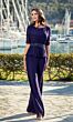 Alyce Paris 27576 Peplum Top Beaded Waist Jumpsuit