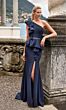 Alyce Paris 27577 One Shoulder Ruffle Dress