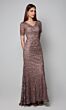 Alyce Paris 27561 Scalloped V-Neck Lace Evening Dress