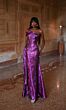 Alyce Paris 27701 Cold-Shoulder Side Flounce Evening Dress