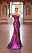 Alyce Paris 27702 Knotted Bust Off-The-Shoulder Evening Dress