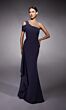 Alyce Paris 27705 Side Flounce Cold-Shoulder Evening Dress