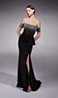 Alyce Paris 27715 Beaded Off-The-Shoulder Peplum Evening Gown