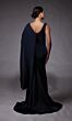 Alyce Paris 27722 Hanging Sleeve Draped Bodice Evening Gown